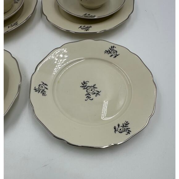 Hackefors Porcelain Sweden Coffee Cup & Saucer Set of 4 - Picture 3 of 5